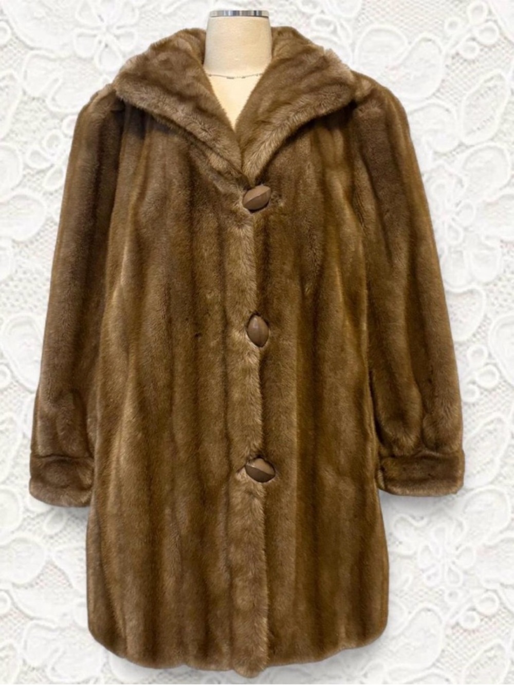Vintage Country Pacer Faux Fur Coat